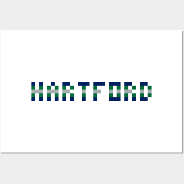 Pixel Hockey City Hartford 1997 Retro Wall Art by gkillerb